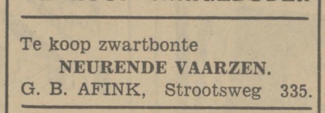 Strootsweg 335 Twekkelo G.B. Afink advertentie Tubantia 5-3-1941.jpg