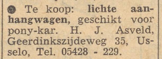 Geerdinkszijdeweg 35 Usselo H.J. Asveld advertentie Tubantia 4-3-1960.jpg