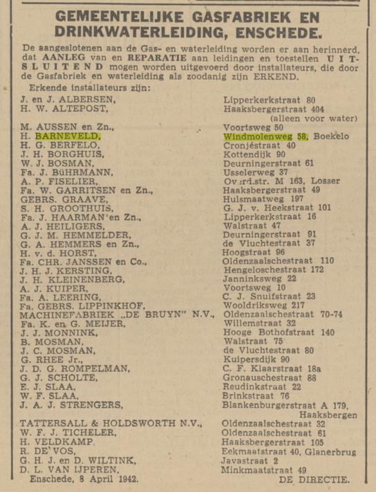 Windmolenweg 58 Boekelo H.Barneveld advertentie Tubantia 40-4-1942.jpg