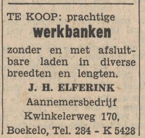 Kwinkelerweg 170 Aannemersbedrijf J.H. Elferink advertentie Tubantia 23-2-1954.jpg