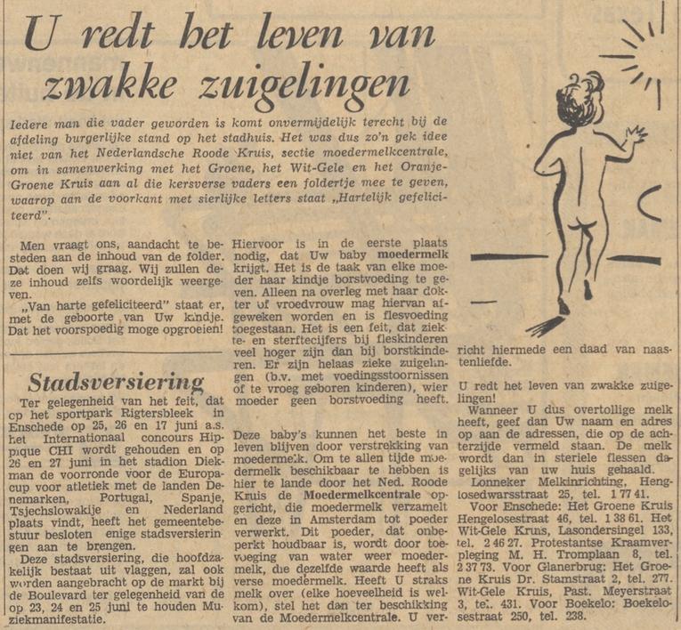 Boekelosestraat 250 Groene Kruis krantenbericht Tubantia 16-6-1965.jpg