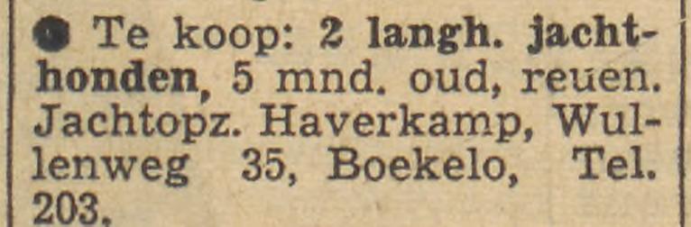 Wullenweg 35 Jachtopziener Haverkamp advertentie Tubantia 1-9-1956.jpg