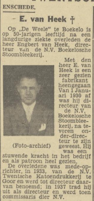 Weleweg 415 De Weele Boekelo Engbert van Heek  krantenbericht Tubantia 20-12-1943.jpg