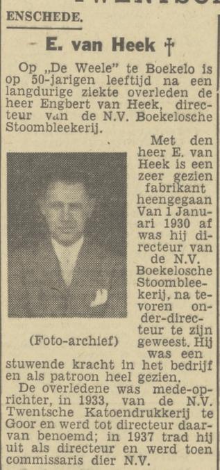 Weleweg 415 De Weele Boekelo Engbert van Heek krantenbericht Tubantia 20-12-1943.jpg