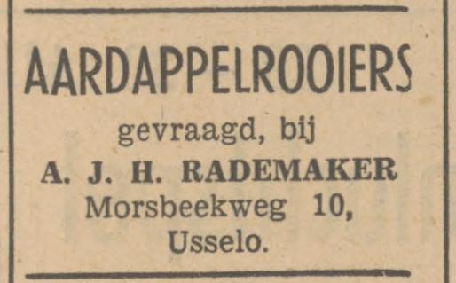 Morsbeekweg 10 Usselo A.J.H. Rademaker advertentie Tubantia 26-8-1948.jpg