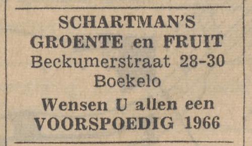 Beckumerstraat 28-30 Schartman groente en fruit advertentie Tubantia 31-12-1965.jpg