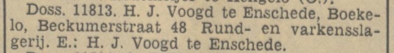 Beckumerstraat 48 rund- en varkensslagerij H.J. Voogd krantenbericht Tubantia 24-4-1939.jpg