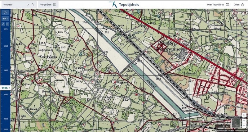 Twentekanaal wel op kaart Topotijdreis 1936.jpg