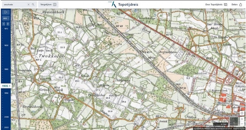 Twentekanaal nog niet op kaart Topotijdreis 1935.jpg
