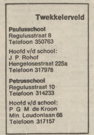 Regulusstraat 10 Petrusschool advertentie Tubantia 8-3-1975.jpg