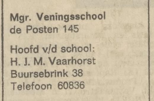 De Posten 145 Mgr. Veningsschool advertentie Tubantia 6-3-1971.jpg