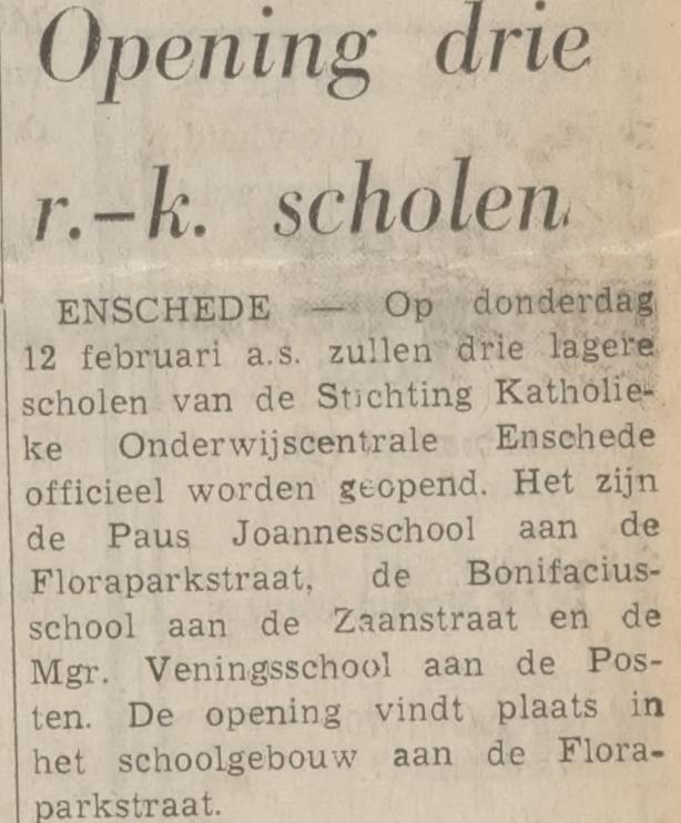 De Posten 145 Mgr. Veningsschool krantenbericht Tubantia 3-2-1970.jpg