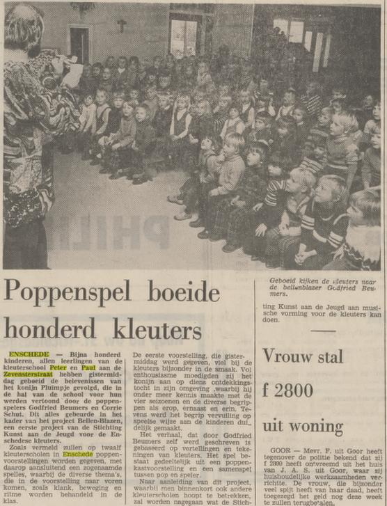 Zevensterstraat 3 kleuterschool Peter en Paul kranenbericht Tubantia 27-11-1973.jpg