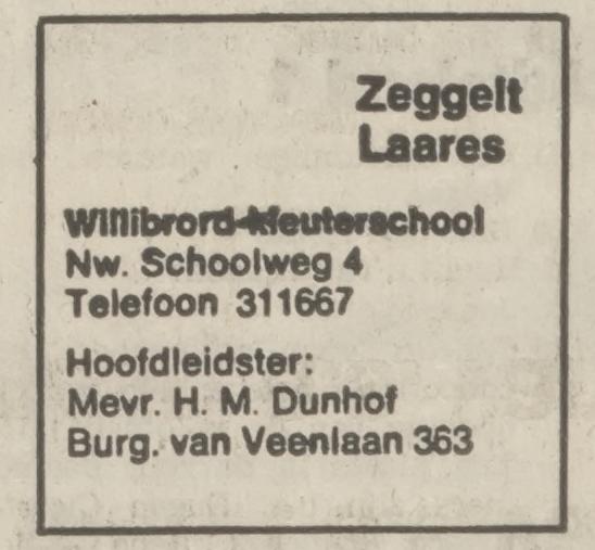 Nieuwe Schoolweg 4 Willibrord kleuterschool advertentie Tubantia 8-3-1975.jpg
