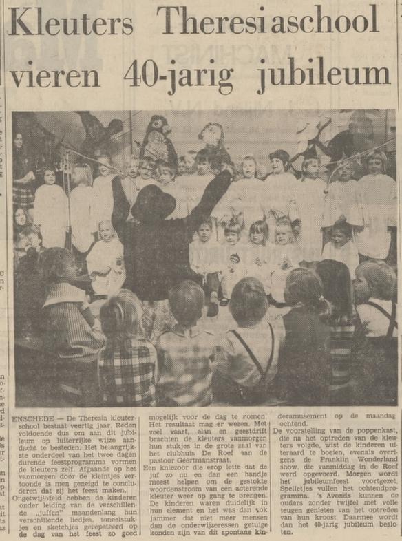 Pastoor Geertmanstraat 15 Theresia kleuterschool krantenbericht Tubantia 15-5-1972.jpg