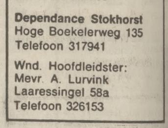 Hoge Boekelerweg 135 kleuterschool dependance Stokhorst advertentie Tubantia 8-3-1975.jpg