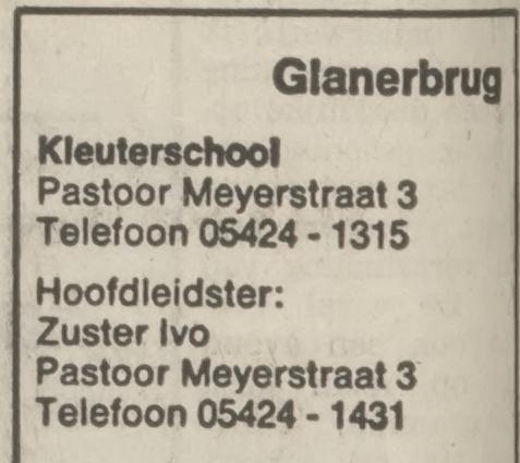 Pastoor Meijerstraat 3 Glanerbrug kleuterschool advertentie Tubantia 8-3-1975.jpg