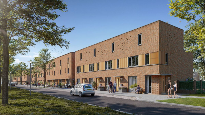 Zo komen de nieuwe woningen in Boswinkel eruit te zien  Beeld Trebbe.jpg