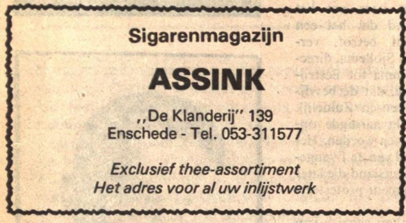 De Klanderij 139 sigarenmagazijn Assink advertentie 30-12-1978.jpg