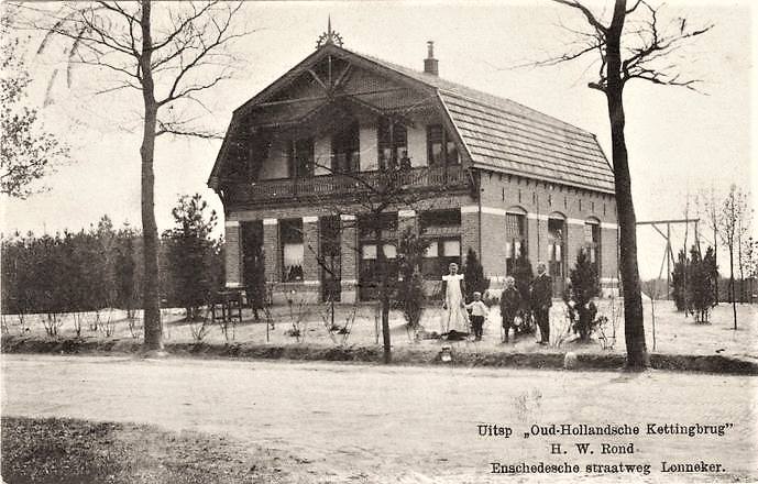 Hengelosestraat 782 Lonneker uitspanning De Kettingbrug expl. H.W. Rond jaren 20.jpg