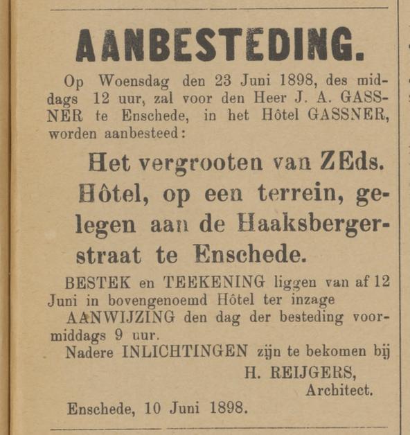 Haaksbergerstraat Hotel Gassner advertentie Tubantia 11-6-1898.jpg
