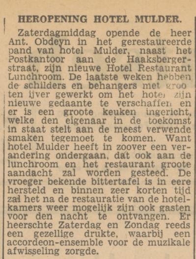 Haaksbergerstraat 11 Ant. Obdeyn Hotel Mulder krantenbericht Tubantia 3-3-1947.jpg