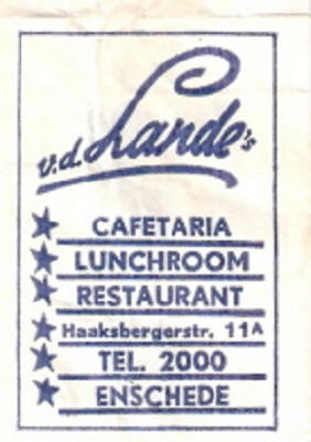 Haaksbergerstraat 11a  v.d. Lande s CAFETARIA  LUNCHROOM RESTAURANT.jpg