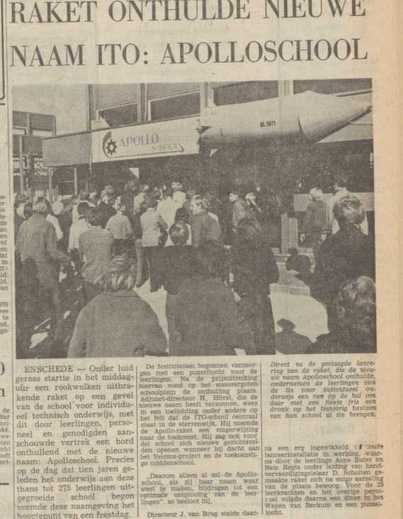 Neptunusstraat 49 Apolloschool krantenbericht Tubantia 15-10-1971.jpg