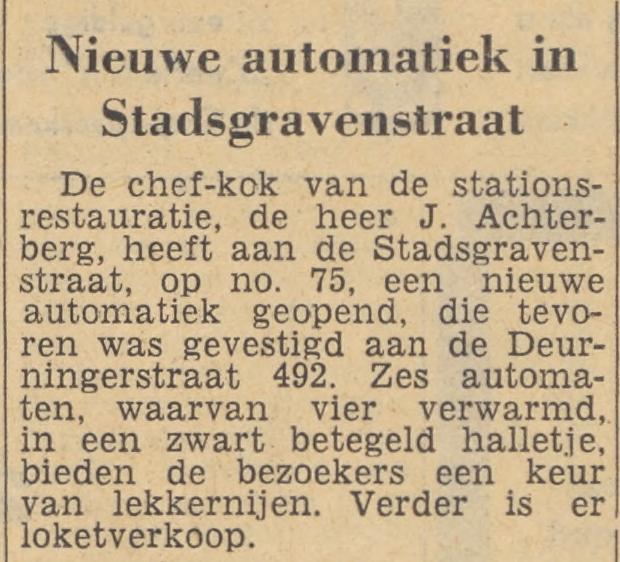 Stadsgravenstraat 75 Automatiek J. Achterberg krantenbericht Tubantia 26-11-1959.jpg
