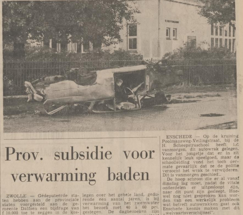 Poolmansweg 36 hoek Veilingstraat Scheepstraschool krantenbericht Tubantia 29-8-1969.jpg