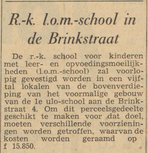 Brinkstraat 4 R.K. L.O.M. school krantenbericht Tubantia 9-1-1963.jpg
