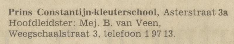 Asterstraat 3a Prins Constantijn-kleuterschool advertentie Tubantia 7-3-1970.jpg