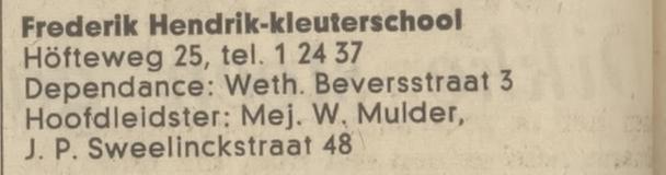 Höfteweg 25 Frederik Hendrik kleuterschool advertentie Tubantia 9-3-1968.jpg