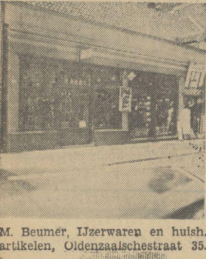 Oldenzaalsestraat 35 M.Beumer IJzerwaren en huish. artikelen 19-6-1934.jpg