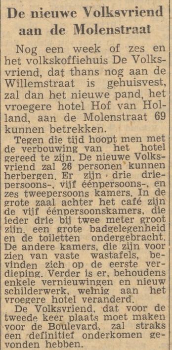 Molenstraat 69 Volkskoffiehuis De Volksvriend krantenbericht Tubantia 10-5-1958.jpg
