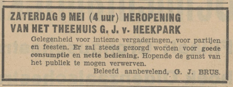 G.J. van Heekpark Theehuis G.J. Brus advertentie Tubantia 6-5-1936.jpg