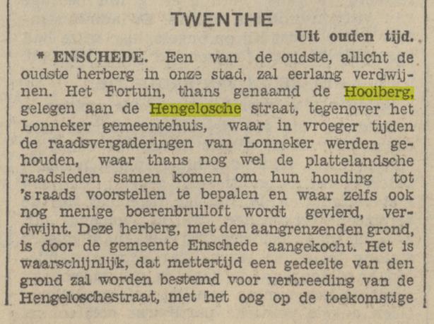 Hengeloschestraat Het Fortuin thans genaamd Hooiberg krantenbericht 28-9-1928.jpg