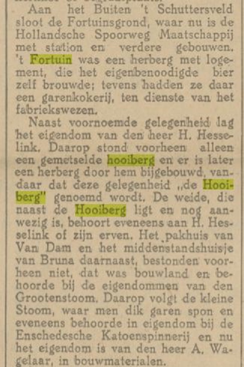 Hengeloschestraat De Hooiberg en Het Fortuin krantenbericht Tubantia 31-10-1922.jpg
