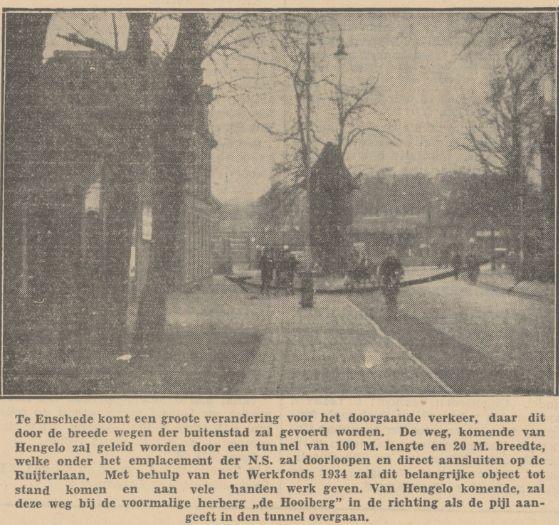 Hengelosestraat 79 herberg De Hooiberg zal worden gesloopt ivm aanleg tunnel. krantenfoto 4-12-1934.jpg
