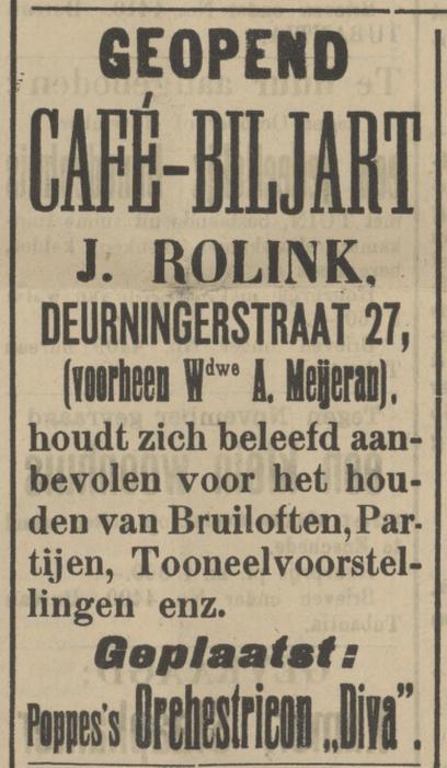 Deurningerstraat 27 cafe biljart J. Rolink advertentie Tubantia 19-8-1911.jpg