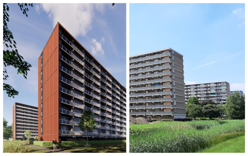 Lintveldebrink De flats met hun nieuwe en huidige jas 10-7-2023.jpg