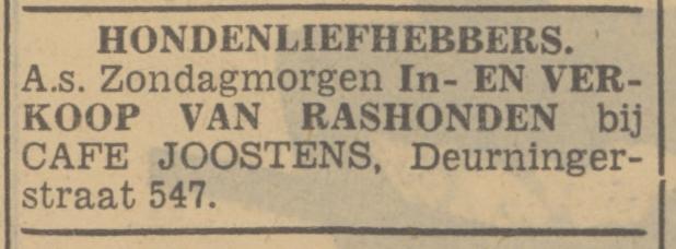 Deurningerstraat 547 cafe Joostens advertentie Tubantia 4-12-1940.jpg