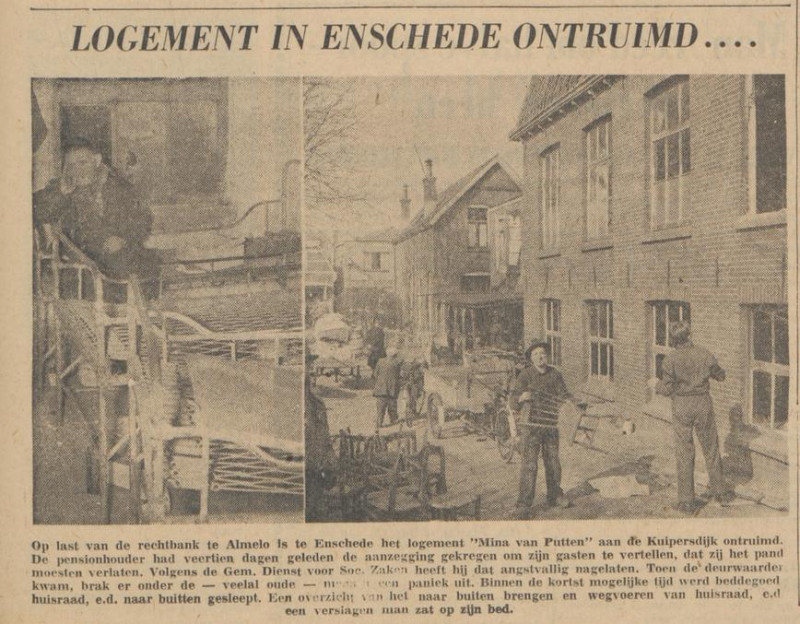 Kuipersdijk 73 logement Mina van Putten ontruiming krantenfoto 16-3-1959.jpg