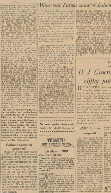 Kuipersdijk 73 logement Mina van Putten ontruiming krantenbericht Tubantia 16-3-1959..jpg