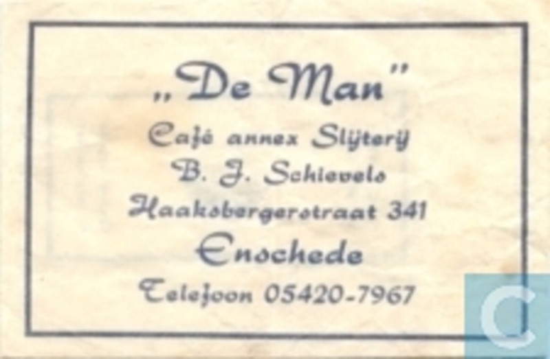 Haaksbergerstraat 341 cafe slijterij De Man B.J. Schievels suikerzakje.jpg