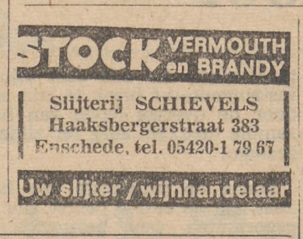 Haaksbergerstraat 363 Slijterij Schievels advertentie Tubantia 25-11-1965.jpg