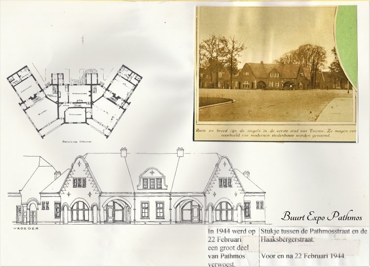 Haaksbergerstraat 376 hoek Pathmossingel 1 in 1944 door bombardement verwoest.jpg