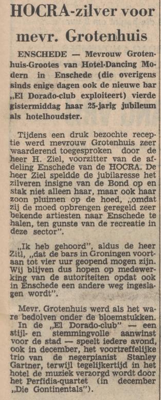 Parkweg 39 Bar Eldorado Club krantenbericht Tubantia 3-11-1964.jpg