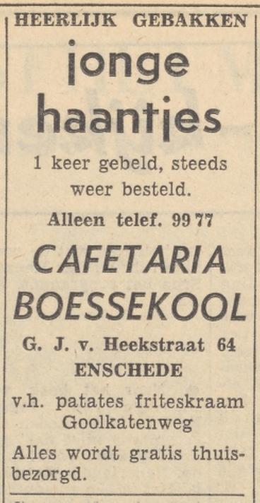 G.J. van Heekstraat 64 cafetaria Boessekool advertentie Tubantia 12-11-1960.jpg