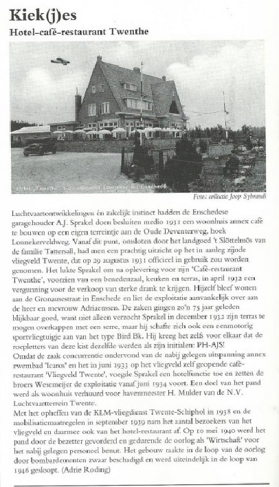 Oude Deventerweg 82 hoek Lonnekerveldweg Hotel-cafe-restaurant Twenthe bericht Sliepsteen 88 jaar 2006.jpg